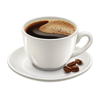 ai-generated-a-cup-of-coffee-and-a-piece-of-coffee-bean-perfect-for-food-and-beverage-related-designs-or-promoting-cozy-moments-png